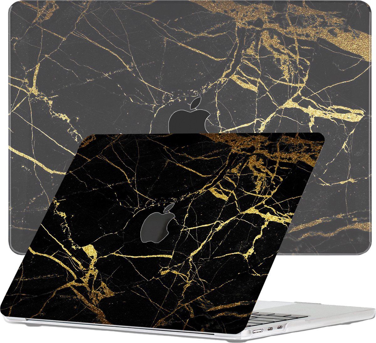 Lunso Cover Hoes - MacBook Air 13 inch M2 (2022) - Marble Nova - Kunststof
