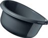 KADAX Kunststof kom, spoelbak in verschillende maten en kleuren, robuuste wasbak, universele kom, spoelbak voor badkamer, wasruimte (30 l, antraciet)
