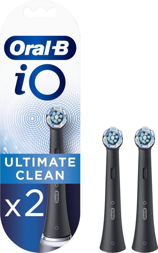 Oral-B iO Ultimate Clean Opzetborstels - Zwart - 2 Stuks
