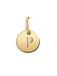 SINGULARU - Mini Medaillon Letter. Initialen Hangertje van 925 Sterling Zilver met 18 Kt Gouden Afwerking. Combinable met Ketting. Sieraden voor Vrouwen. Letters A-Z