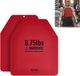 VEVOR Plaques de poids, 3,97 kg x 2 pièces. Disques de poids en acier de qualité supérieure, forme ergonomique - WODs, poids supplémentaire pour gilets lestés, musculation, course à pied, fitness, rouge