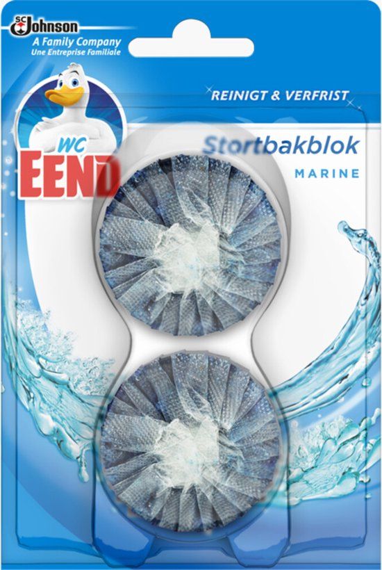 Wc Eend Stortbakblok blauw duo 2 X 50 G