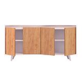 WELL HOME MOBILIARIO & DECORACIÓN Meubels van wit eiken met 100% melamine gecoate spaanplaat, 140 x 86 x 40 cm