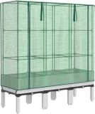 vidaXL Plantenbak verhoogd met kashoes 120x40x140 cm rattanlook