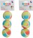 Pets Collection Jouet pour chien - 6x balles de tennis - caoutchouc - 6,5 cm - couleurs arc-en-ciel