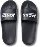 Jack & Jones JFWOLLIE SLIDER Logo Badslipper Antraciet - Maat 40