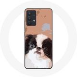Maniacase Tasje voor Samsung Galaxy A13 5G Japanse Spaniël zwart-wit hondenras