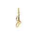 Lucardi Dames Stainless steel goldplated letterhanger voor dames - Hanger - Staal - Goudkleurig