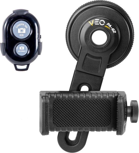 Vanguard VEO PA-62 Digiscoping Smartphone/Verrekijker Adapter set - Bluetooth Afstandsbediening