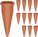 Merkloos Relaxdays Waterdruppelaar keramiek - set van 12 - voor 1,5 l petfles - kamerplanten - terracotta