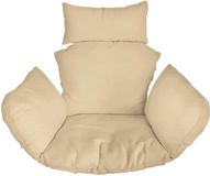 FEROCITY - Hangstoel Kussen XXL - Hangstoelkussen - Tuincocon Kussen - Schommelkussen - Polyester - Beige