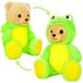 Ours en peluche Grenouille - Ours en peluche de 25 cm avec capuche - Peluche pour enfants