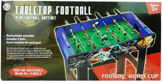 Tafelvoetbalspel Op Poten 69x37x64cm