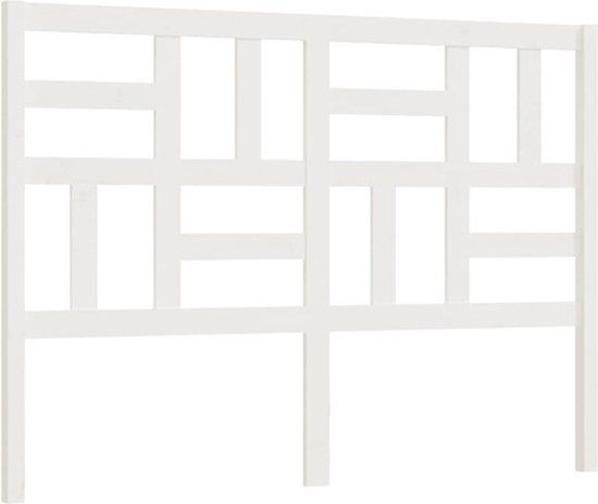 VidaXL Hoofdbord 126x4x104 cm massief grenenhout wit