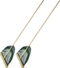 Eurocatch Garnalennet XL - 2 Stuks - 40cm Breed - Houten steel 120cm lang - Groen
