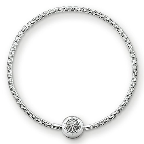 Thomas Sabo Karma Beads dames-herenarmband, 925 sterling zilver, KA0001-001-12-, lengte -L16 - zilver