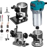 VEVOR Compacte Router met 2 Basissen Variabele Snelheid Duurzaamheid Groot Snelheidsbereik Vaste Basis