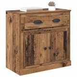 vidaXL - Highboard - Oud - Hout - 70 - x - 35,5 - x - 67,5 - cm - Bewerkt - hout