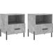 Icecat Tables de chevet 2pcs Armoire de chevet Table de nuit Gris béton 40x35x47,5cm Bois d’ingénierie