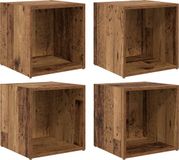 vidaXL Tv-meubelset - Oud Hout - Bewerkt Hout