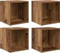 vidaXL Tv-meubelset - Oud Hout - Bewerkt Hout