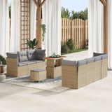 vidaXL Banc de jardin beige polyrattan