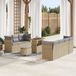 vidaXL Banc de jardin beige polyrattan
