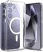 Ringke Fusion Magnetic | Hoesje Geschikt voor Samsung Galaxy S24 Plus | Compatibel met MagSafe | Back Cover met Militaire Standaard | Transparant
