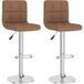 Maison Exclusive - 2 tabourets, marron, avec assise en tissu
