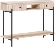 vidaXL Handgemaakte Salontafel Wit 100 x 30 x 76 cm Massief Mango Hout