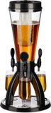 Relaxdays Biertoren met 3 Taps - Bierzuil - 4 Liter - Transparant/Zwart