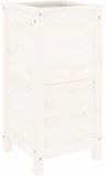 vidaXL Plantenbak 40x40x78 cm massief grenenhout wit