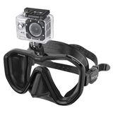 Seac Appeal Pro Duikmasker, gemaakt in Italië, met universele clip voor Action Cam, uniseks, volwassenen, zwart, smal