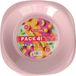 Plasticforte Verjaardag/kinderen/camping borden - 4x stuks - Dia 21 cm - roze - kunststof - onbreekbaar