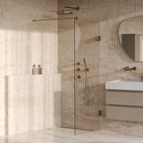 Brauer Void - Inloopdouche - Helder Glas - 80 x 200 cm - incl. Glascoating - PVD Goud Geborsteld