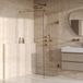 Brauer Void - Inloopdouche - Helder Glas - 80 x 200 cm - incl. Glascoating - PVD Goud Geborsteld