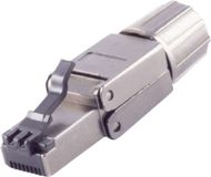 BKL Electronic RJ-45 stekker, zonder gereedschap, quick, STP, CAT. 6A 10121220 Zwart 1 stuk(s)