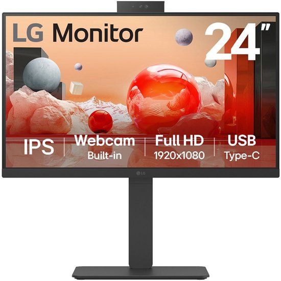 LG 24BA850 - 23.8 inch - Monitor - 1920 x 1080 - IPS - 100 Hz - Zwart