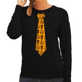 Bellatio Decorations Halloween Heks en Pompoen Trui - Dames L