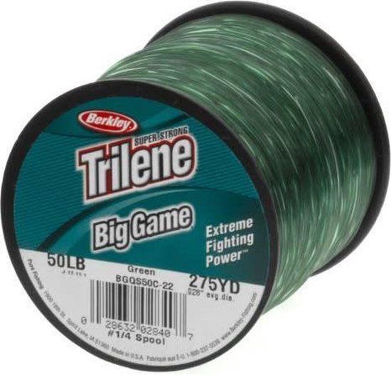 Visdraad groen - 0.28mm - 1000 meter - Trilene Big Game - Nylon vislijn - Zeevis