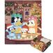 Northwest Bluey Silk Touch Sherpa Gooi Deken, 50" x 60", Familie Kerstmis