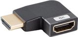 Lanberg AD-HDMI-09 HDMI(M)->HDMI(F) ADAPTER 8K HOEK LINKS ALUMINIUM ZILVER
