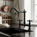 Aquanello Keukenkraan zwart kruishendels Heritage Ascot BL-0011-HM