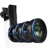 NEEWER Telefoon macro lens kit, 4 stuks stapelbare magnetische close-up lens bevestiging set met 17mm schroefdraad klem, clip op fotografie accessoires compatibel met iPhone Android Samsung, LS-87