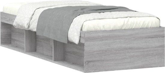 vidaXL Bedframe grijs sonoma eikenkleurig 75x190 cm