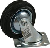 Benson Zwenkwielen - 4 stuks - Rubber - Zwart - 200 mm - 205 kg draagkracht