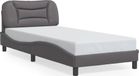 Prolenta Maison Exclusive - Hvar Bedframe with LED Lighting, Grey, 90x190 cm