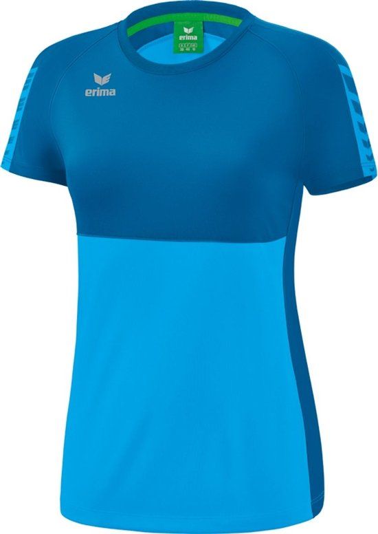 Erima Six Wings T-Shirt Dames - Curacao-Mykonos - Maat 38