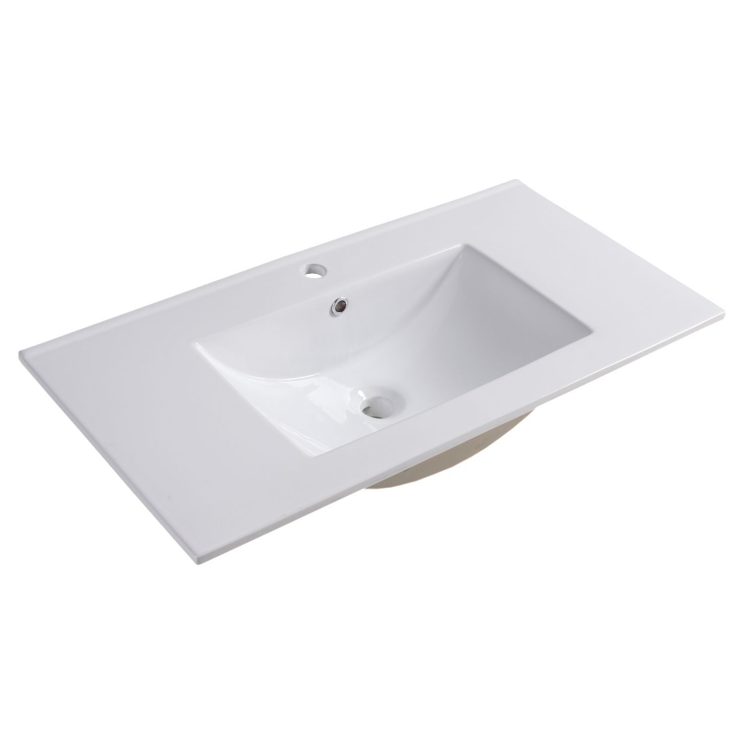 Differnz Country Slide Wastafel - Keramiek - Wit - 8712793572764