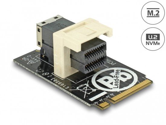 Delock Adapter M.2 Key M > SFF-8643 NVMe horizontal 2242
